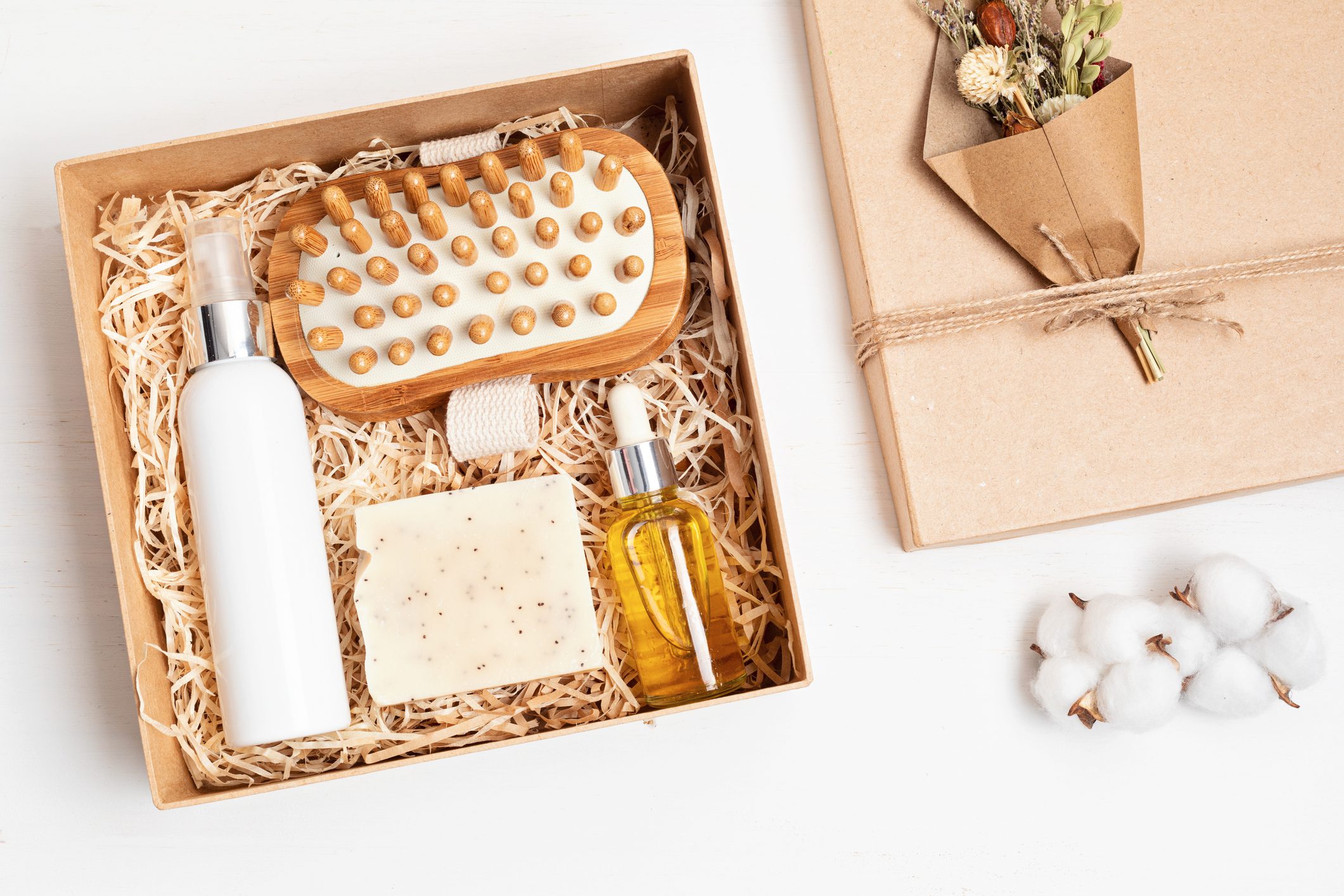 Spa gift set with natural items